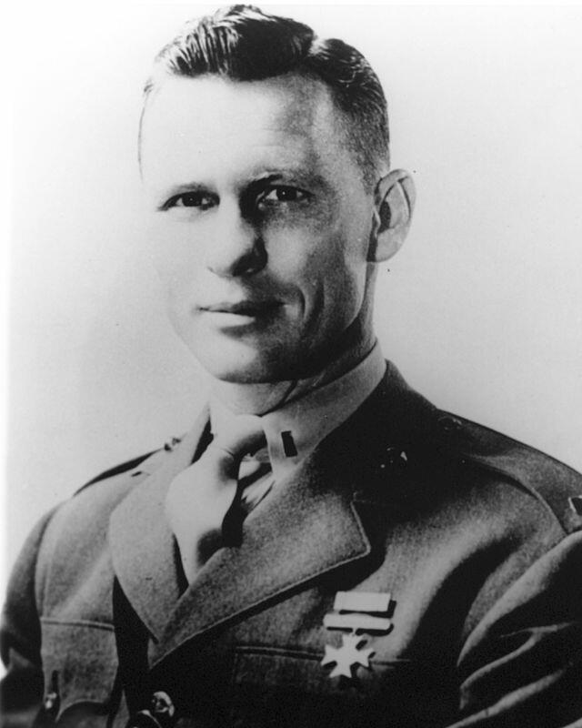 Portrait of Lt. Jack Lummus in uniform
