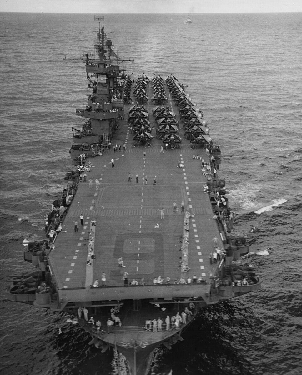 The USS Enterprise underway in 1945.