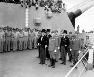 End of WWII Ceremony aboard the Mighty Mo