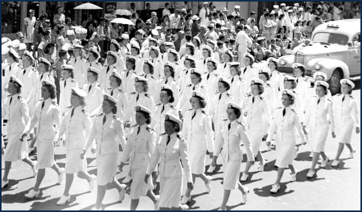 Pearl Harbor Nurses during Parade in 1945