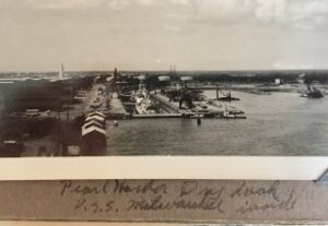 USS Milwaukee in dry dock at Pearl Harbor