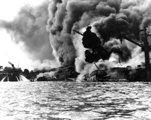 USS Arizona Photo burning devastation