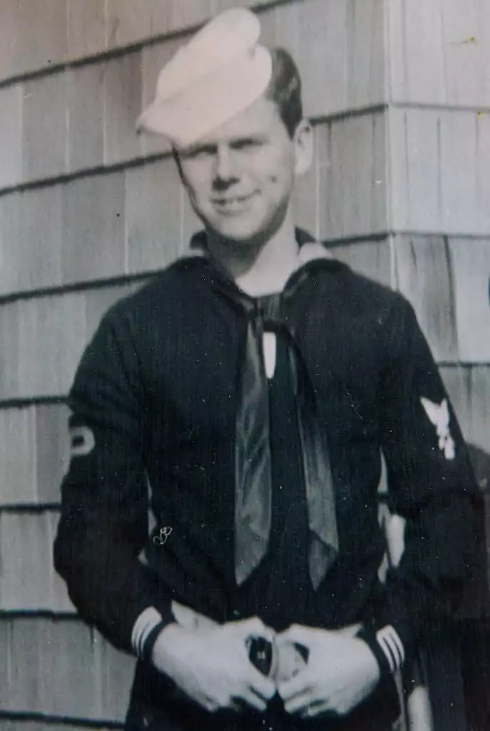 Ed Johann as a young sailor